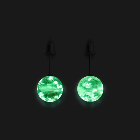 Lilac | .925 Sterling Silver | Firefly Glass Stud Earrings